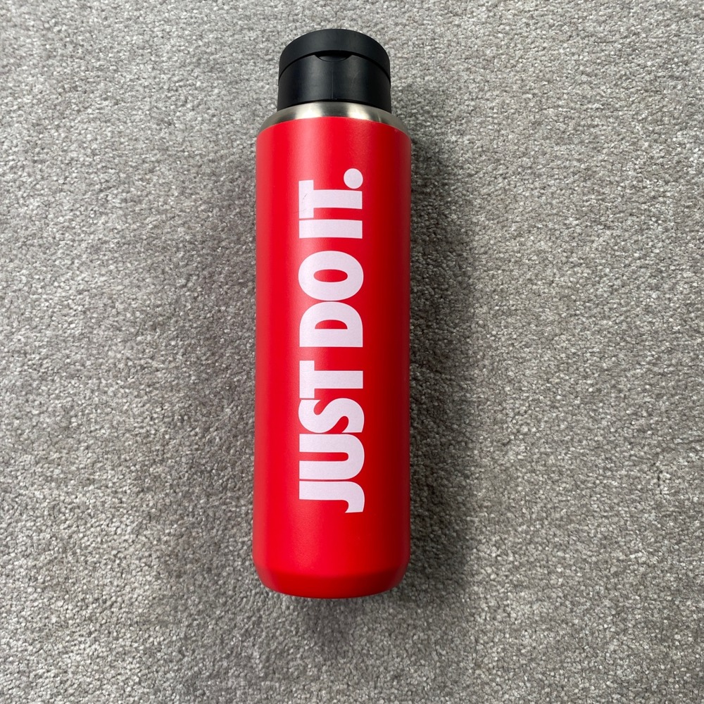 Nike Hypercharge Straw Bottle 32oz Red Just Do It Stainless Steel N1008728